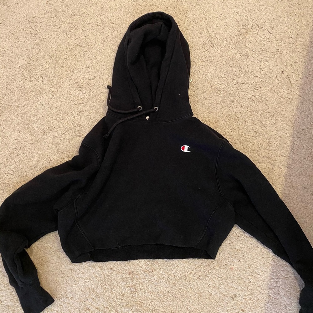 cropped champion hoodie